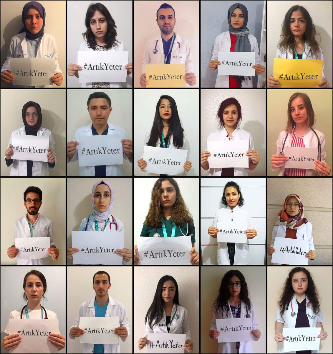 Sağlık çalışanları olarak her zaman iyiliği yaymak, hastalarımızı iyileştirmek, canlarını kurtarmak için varız. Sağlık çalışanlarına uygulanan şiddete #ArtıkYeter diyoruz...