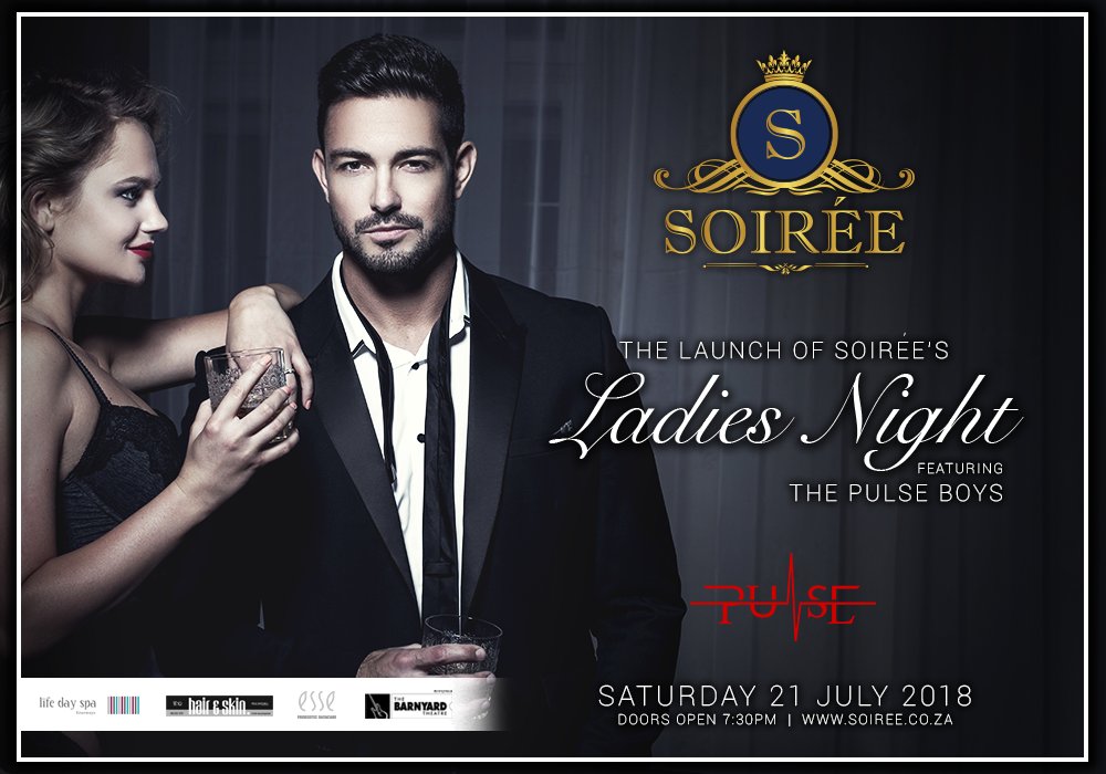 Tomorrow night it's all about the LADIES' @ Soirée!🔥

Games, prizes giveaways &amp; the sexy <a href="/pulsedancers/">Pulse Dancers</a>!

Make sure to arrive early to grab your spot!
Doors open 7pm!
Free before 8pm!

#ladiesnight #sexynightout #pulsedancers #soiree