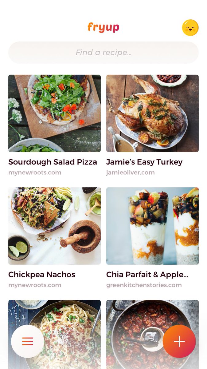 We’re getting closer to launch! We’re going to start sharing some previews of the app. Here’s the main recipe page! 😋