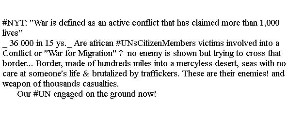 prewarreferndum's tweet photo. Do We need to realize there is a Conflict or "War for Migration"??
#UNSG #UNSC #UNGA #UNHCR #WFP #OPCW
#ICPP #ESRC #ECPR #UOUW #BJPolS #socsci #isanet
#IntlCrimCourt #PA #tass #AP #asahi #Xinhua #Amaq #anadolu #afp #dpa #efe #RT_com #reuters #USNews #MENA #cnn #wapo #pbs #nyc https://t.co/xpwix1y8nZ