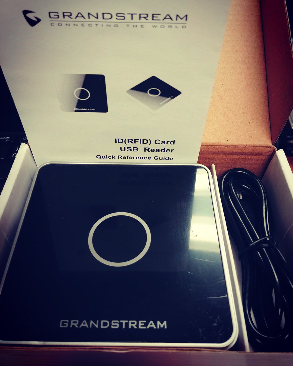 WillieHowe's tweet photo. When you need to program dozens of prox cards on three GDS this little beaut along with GDS Manager will save you time and frustration. @GrandstreamNet #entryaccess #rfid #tossinpackets https://t.co/AUOJ1NYyTu