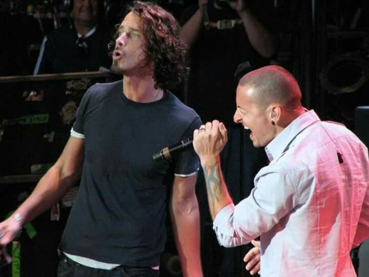 BoredWeb3's tweet photo. Chester Bennington died a year ago today, the same day his close friend Chris Cornell would have turned 53.

#RIPChesterBennington #RIPChrisCornell https://t.co/6GtzowErf1