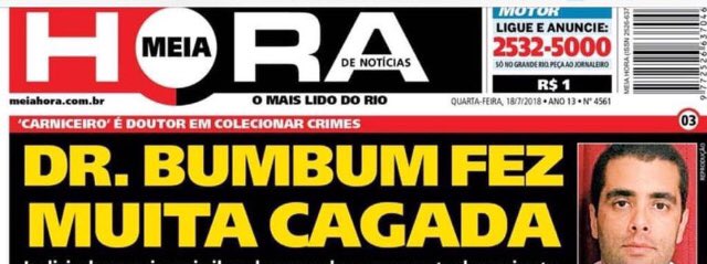 jose_simao's tweet photo. Melhor manchete sobre o doutor Bumbum! https://t.co/r4Ot8y51FD