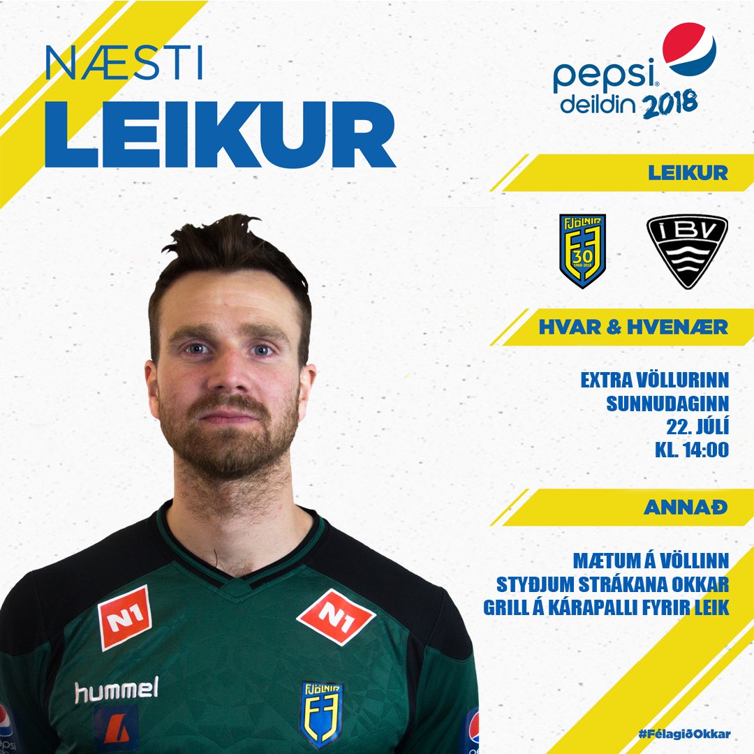 Viltu tvo miða FRÍTT á Fjölnir - <a href="/IBVsport/">ÍBV Vestmannaeyjar</a> í @Pepsideildin ?
RT og LIKE á þessa mynd. Drögum út einn heppinn aðila á hádegi á sunnudag. 
Allir á völlinn! #Fotboltinet #FélagiðOkkar 💛