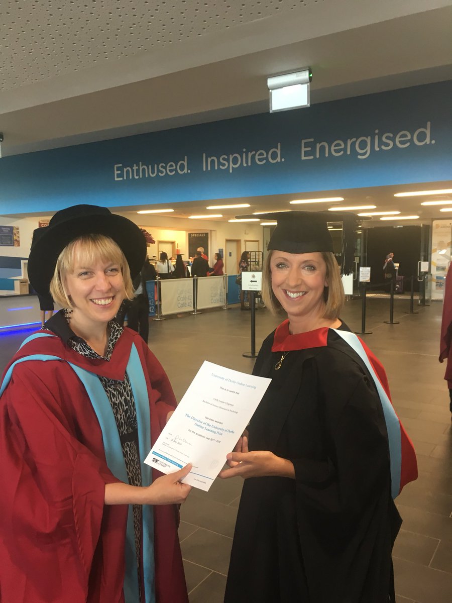 AliDohertyPsyc's tweet photo. Delighted to have the pleasure of giving Carly Chapman her Directors award in recognition of her achievements in her research project. #udolpsych #DerbyGrad. https://t.co/Kq9F5TFhdM