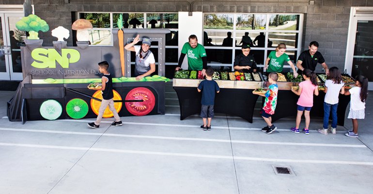 foodmanagement's tweet photo. K-12 trends: Alphabet Produce Train, chefs in school kitchens https://t.co/n6HAJT1ucM https://t.co/s7URht2cse