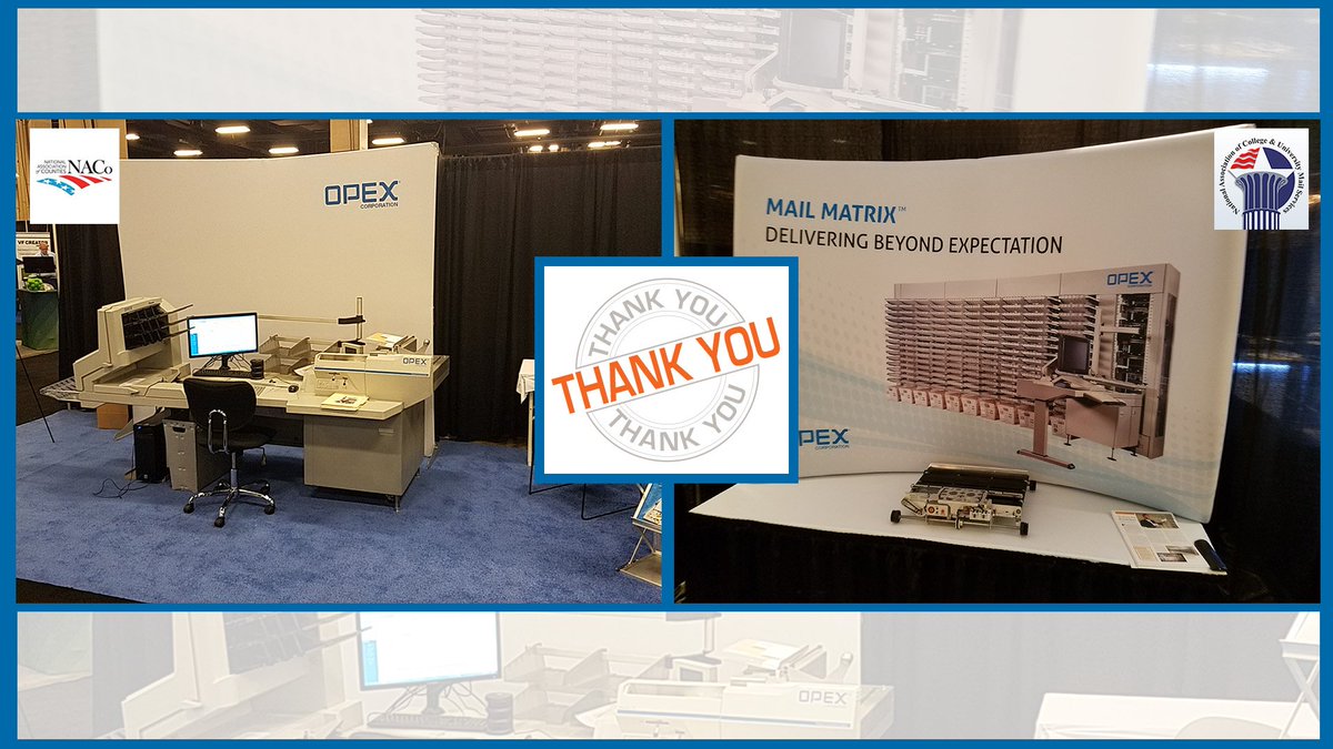 OPEXcorporation's tweet image. 1 Weekend, 2 Great Shows during @NACoTweets &amp;amp; @NACUMS1995 
Let&apos;s keep the conversation going opex.com/contact 
#Automation #FalconSeriesofScannners #MailMatrix