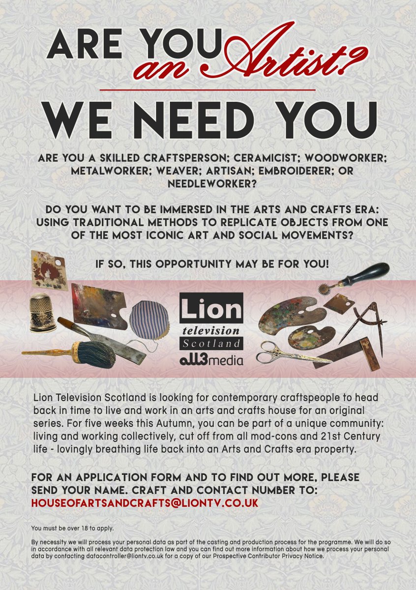 CraftsCouncilUK's tweet image. BBC2 have commissioned a new series call the Arts and Crafts House and they're looking for makers to take part!