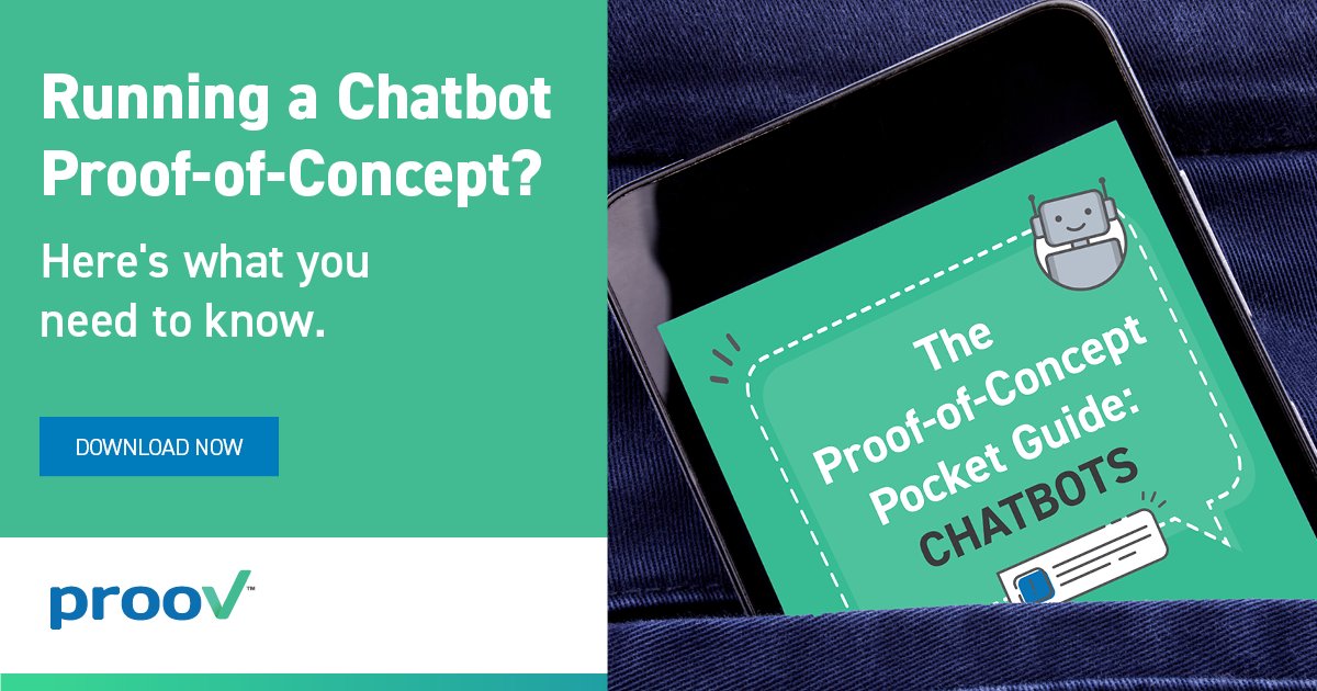 prooV_inc's tweet photo. #prooVlearning
Did you know that 80% of businesses already use #chatbots or plan to use them by 2020? Learn more more fun facts about chatbot #technologies and the importance of finding the perfect solution in our latest Pocket Guide. Download it here: https://t.co/lDevQgZx2T https://t.co/4j4tCFFfh5