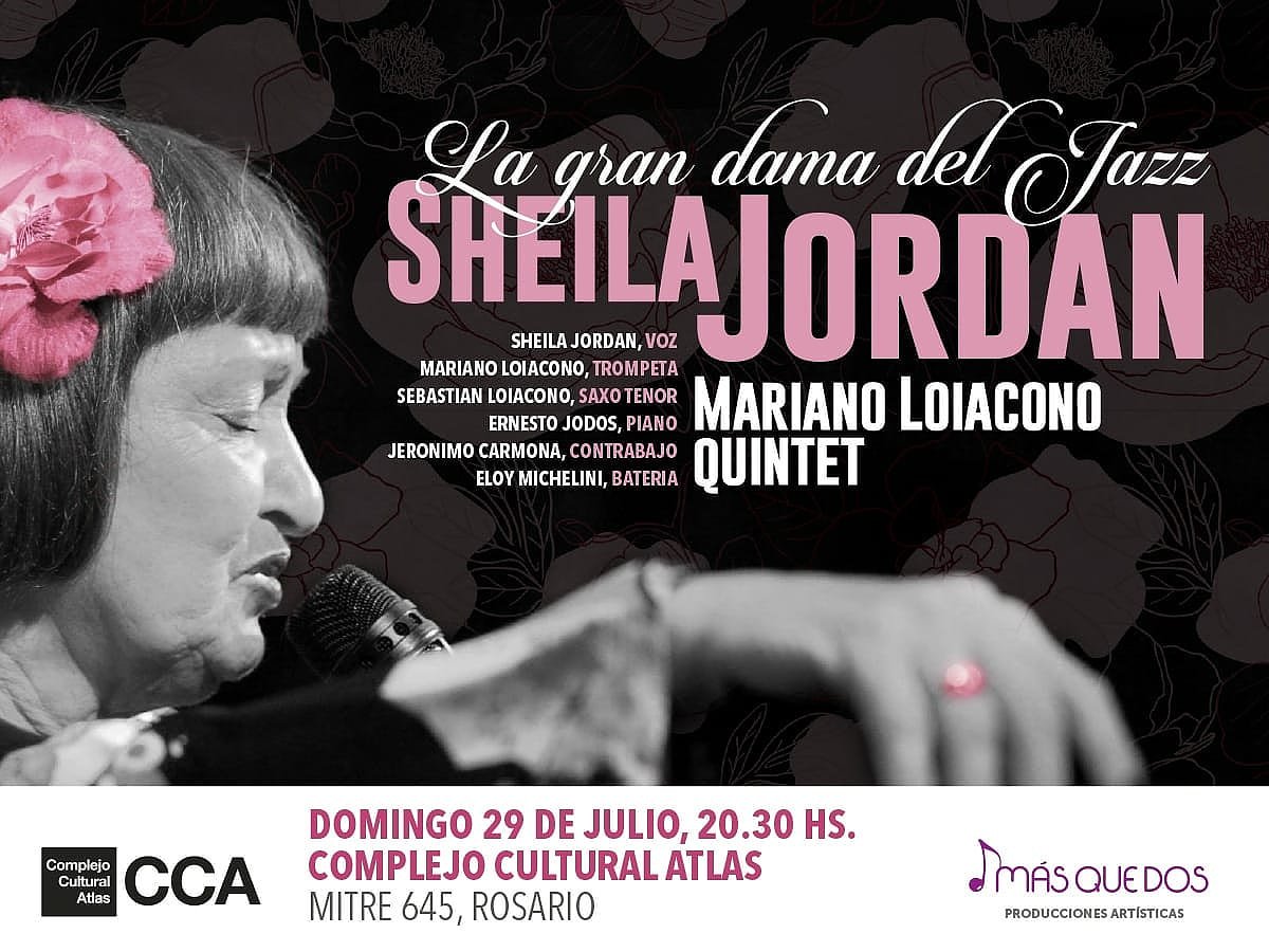 mq2producciones's tweet photo. #FelizViernes! Cada vez falta menos! ¿Ya tenés tu entrada? #LaGranDamaDelJazz 
29 de julio, 20.30 hs en @CCAtlas
Venta de entradas: Mitre 645 de 9 a 20 hs. 
#SheilaJordan #MarianoLoiácono #SebastiánLoiácono #JazzInternacional 
@Yojuanjunco @Canal5deRosario @NeryBo @elTresTV https://t.co/yaWdOqy7vQ