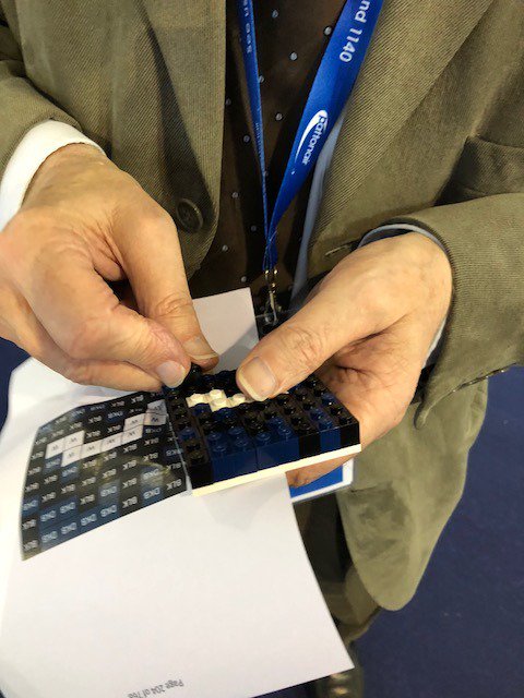 ReactionEngines's tweet photo. Everyone at the stand is having lots of fun making progress on our Lego brick wall. Why donβt you come and help us? Hall 4, 4018 #FIA2018 #Farnborough @ADSFuturesDay #FuturesDay18 #STEM #SABRELEGObricks https://t.co/BMR1RVDlcU