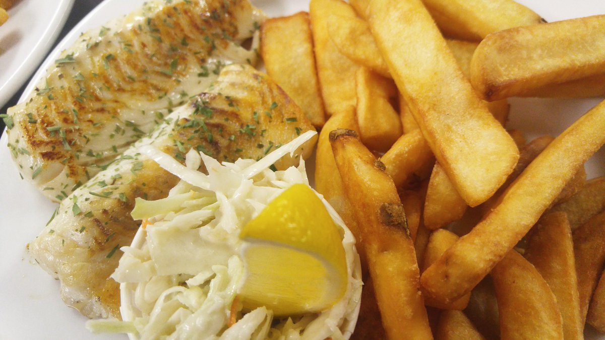 Fish &amp; Chips Fridays!! You can get them battered, breaded or pan-fried. It's the perfect start to the weekend!