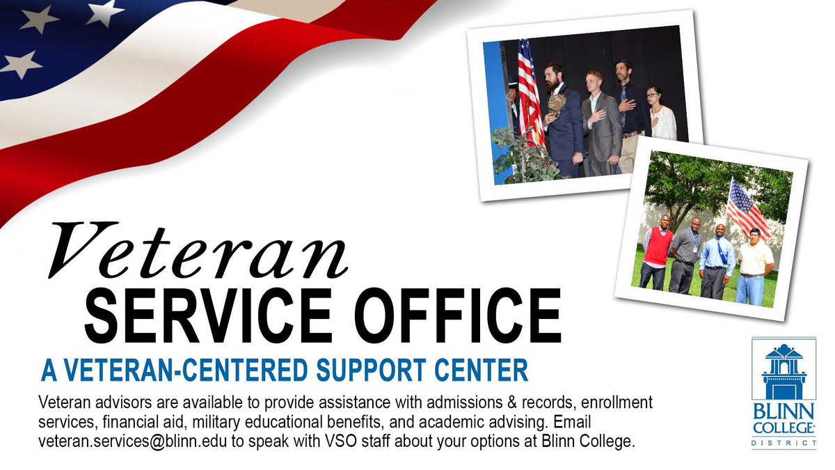 Blinn College thanks you for your service, now let us serve you! → bit.ly/Blinn_VSO