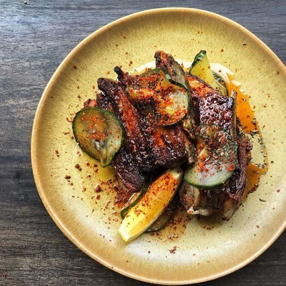 A bar plate of wood-fired lamb ribs, burnt honey &amp; garum <a href="/stleonardsec2/">Saint Leonards</a> the new restaurant from Jackson Boxer &amp; Andrew Clarke. It's already proving popular among the critics and has just received another glowing review, this time from Tim Hayward writing… ift.tt/2Lp0QWQ