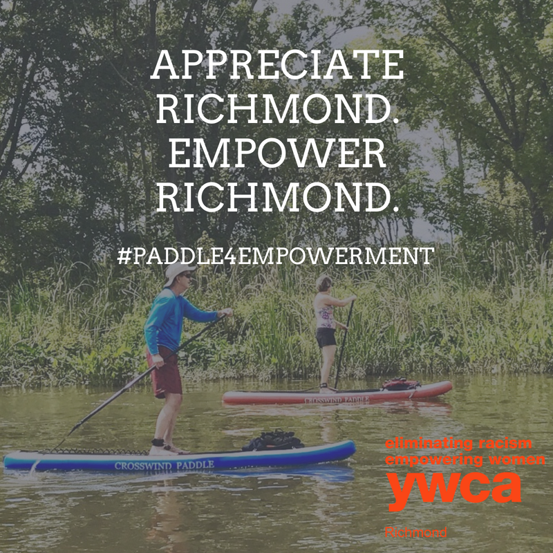 YWCArva's tweet image. Check out @CrosswindPaddle during August as they donate a portion of all proceeds back to YWCA Richmond. Plan an outing with your family and friends and help eliminate racism and empower women! bit.ly/2LflkOj #empowerRVA #CrosswindPaddle #Paddle4Empowerment