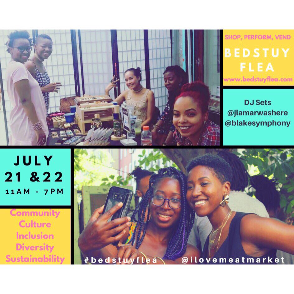 This weekend in the heart of #bedstuy and during #Tamafestival  stop by for a special curated experience, wknds <a href="/ilovemeatmarket/">MeatMarketBrooklyn</a> #bedstuyflea bedstuyflea.com - sign up to vend for wknds! #summer💵💵