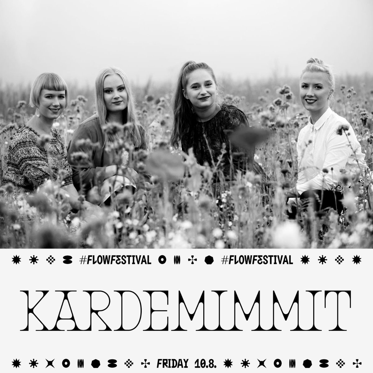 Kardemimmit's tweet photo. ✨ FLOW 2018 ✨ We’ll play on Balloon 360° Stage 🔮😍🤩 🔜 @flowfestival #flowfestival https://t.co/QdLAkbgf4I