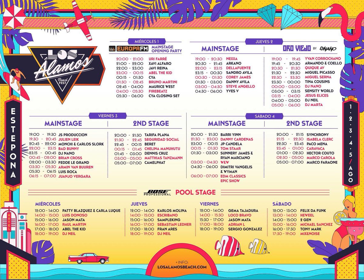 Os presentamos LOS HORARIOS DE LOS ALAMOS 2018! 🤘🏼🤘🏼🤘🏼