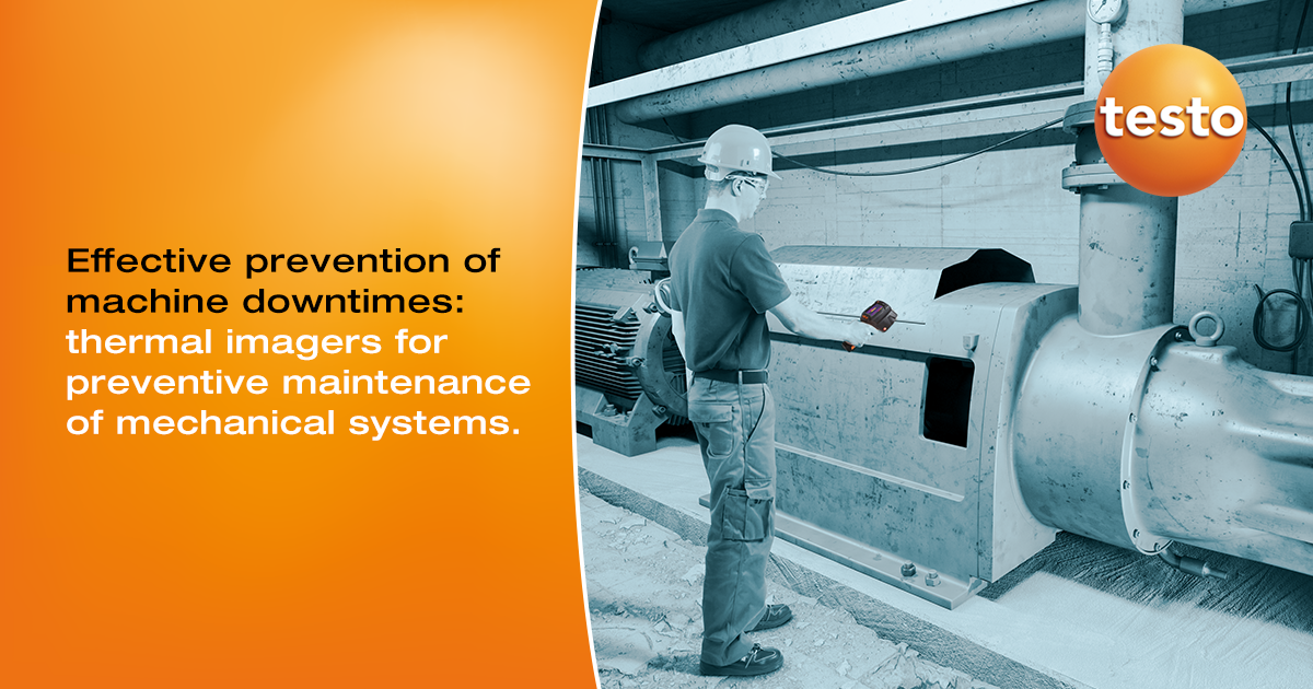 TestoGlobal's tweet photo. Preventive measures the easy way: a thermal imager from Testo allows you to identify thermal anomalies in mechanical systems contactlessly. https://t.co/boxcwpRoOy #maintenance https://t.co/XrfZC2B3HT