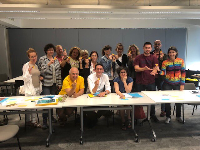 AbalosAlvarezLu's tweet photo. Day 5 of our #PFLE18: An introduction to Lego Serious Play. Dimensional LEGO 3D models serve as the basis for group discussion, knowledge sharing, problem solving and decision making. https://t.co/2yRlWYX7yw