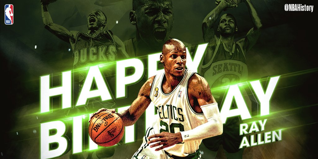 Happy 43rd Birthday to 10x All-Star, 2x Champ, member Ray Allen! 