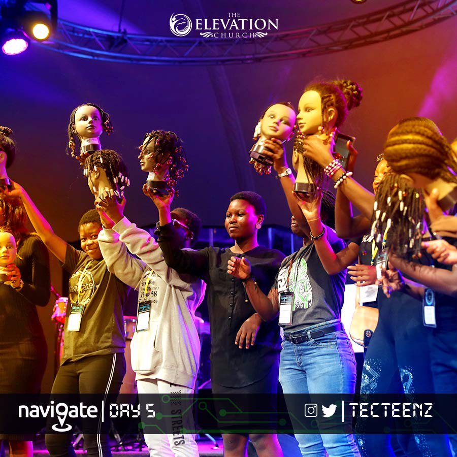 elevationng's tweet photo. Our teenagers showcase what they have been up to in their various interest-based classes all week and this effort by the "Art of Braiding" class is what we won't forget in a hurry!
#Navigate2018 #TheBornIdentity
#BornIdentity #ElevationNG https://t.co/ri49cdN3KX