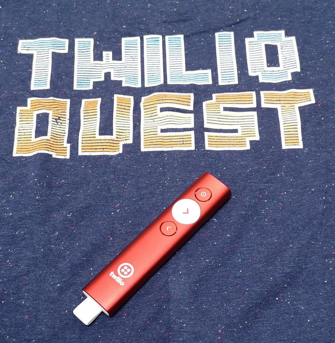 poohmtb's tweet image. #Twilio Quest に参加 予想外に1位の栄誉をいただき、世界に10本しかない、一般人としては2人目となるオリジナルクリッカーをいただきました！！賞品以外にもノベルティいっぱい #twilioforkwc