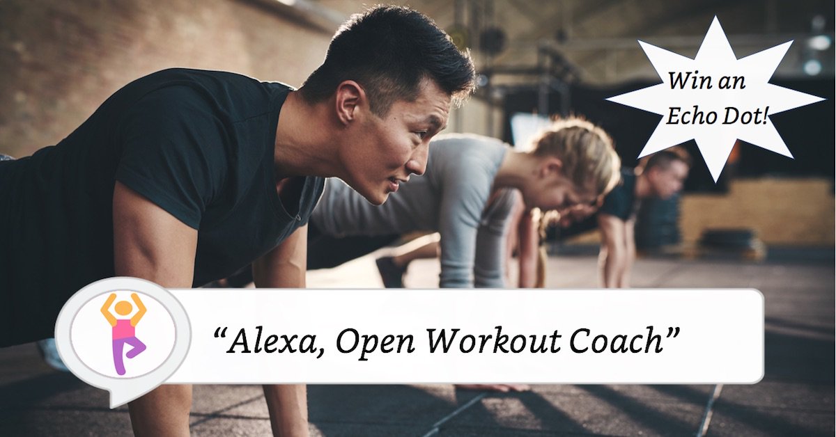 It's time to get Fit! Introducing the Workout Coach Alexa skill. Enjoy a personalized workout including your choice of workout coach/voice. Complete your first workout by Aug 10 and get a chance to win an Echo Dot! amazon.com/Voice-Craft-LL…