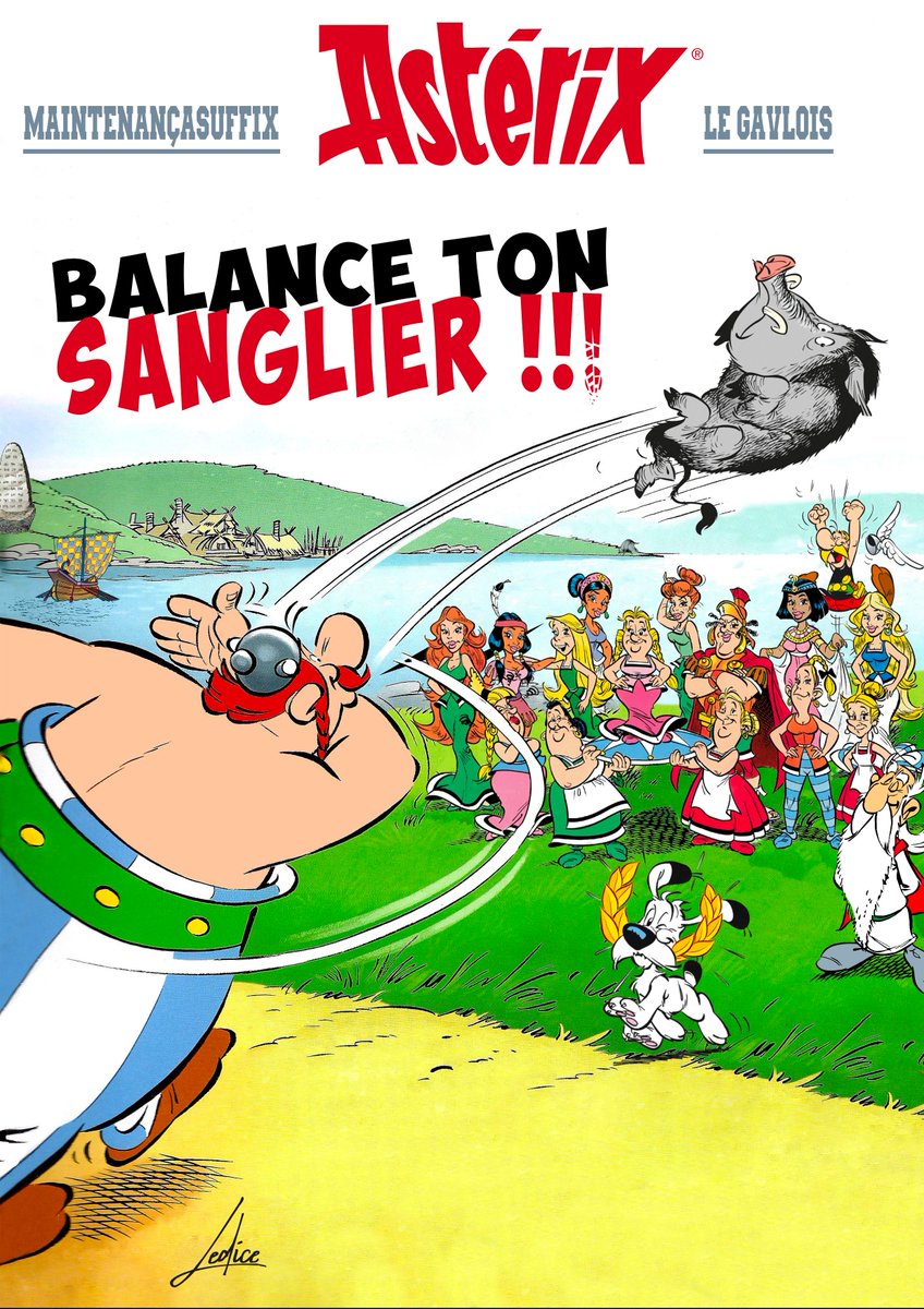 McLedice's tweet photo. Par toutatis !!! #balancetonsanglier #maintenançasuffix #balancetonporc #journaldux #asterix2018 #asterix #obelix #sanglier #coverasterix #uderzo #goscinny #legaulois #Ledice https://t.co/dvAxquGh5y