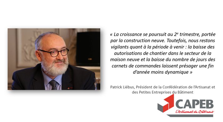 capeb_fr's tweet photo. #conjCAPEB Patrick Liébus, président #CAPEB, commente l'activité du secteur au #2T2018. https://t.co/C1dU0IyRZW