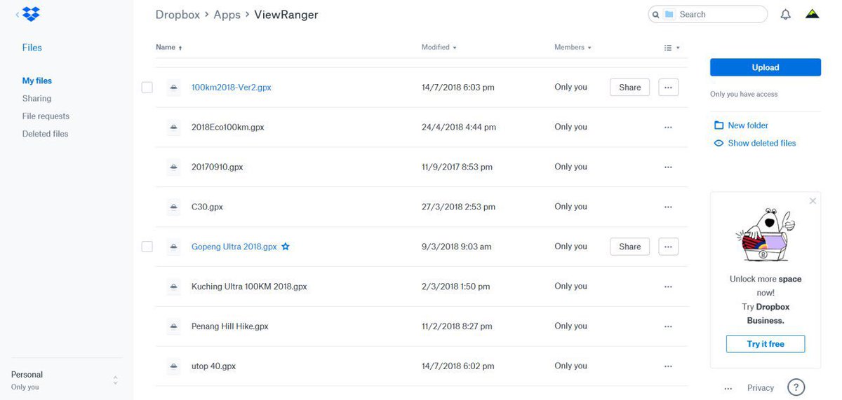 download gpx file to viewranger on ios iphone