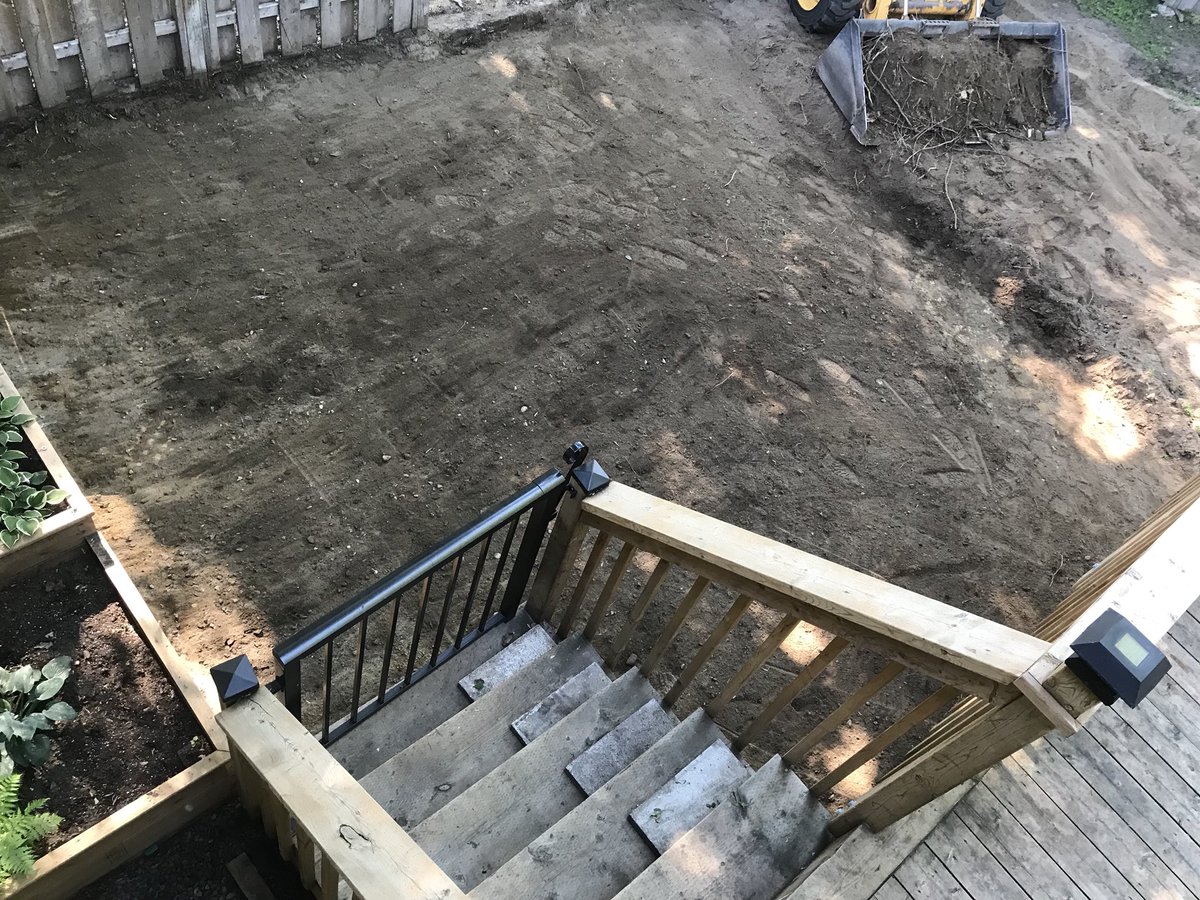 BrentKal's tweet image. Been some digging going on the last 24hrs. New brick patio and path coming soon. Looking forward to enjoying a morning coffee with the view of less grass to cut. #BackYardProject