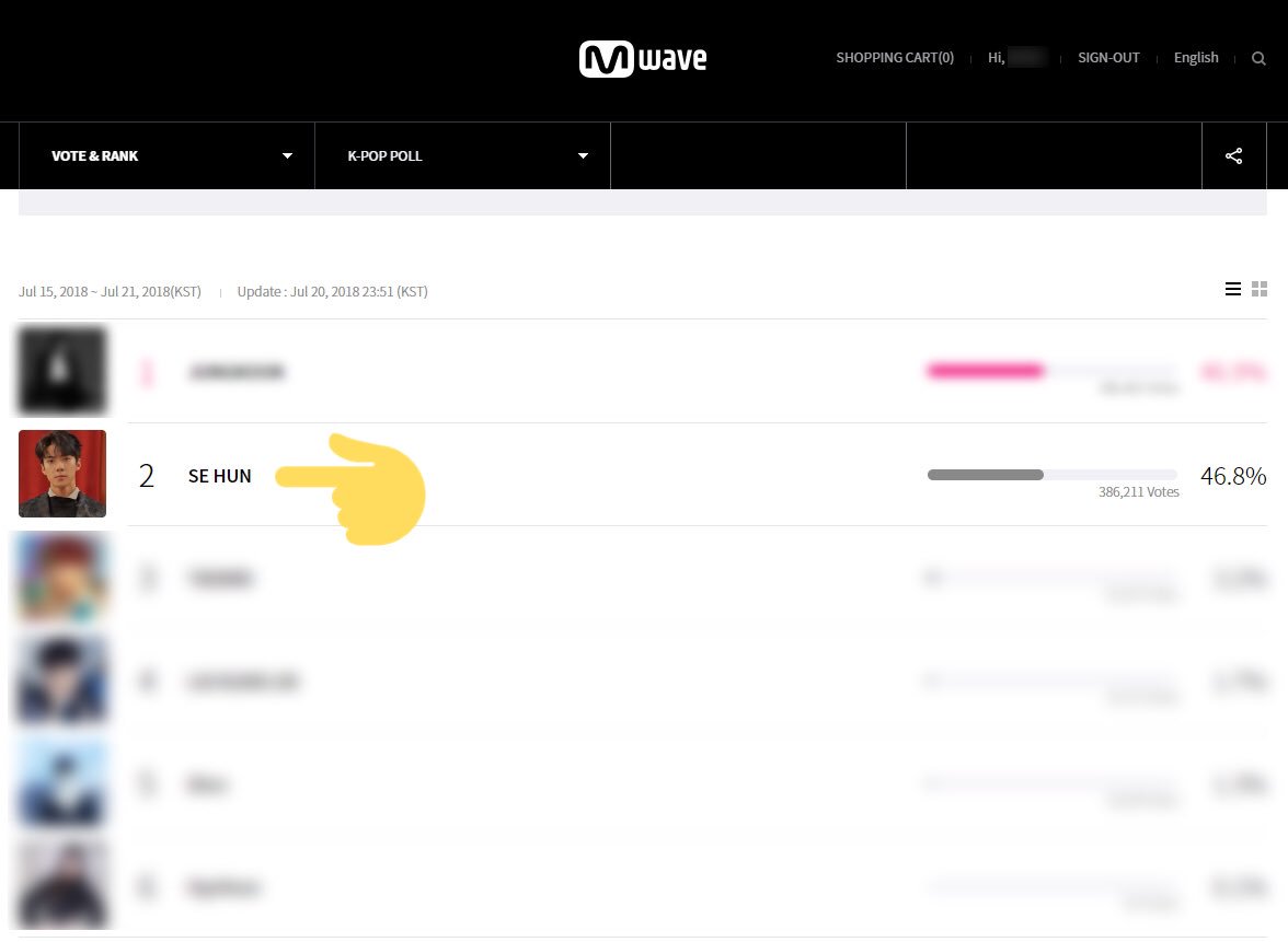 🔥 D-1 VOTE FOR #SEHUN 🔥

mwave.me/en/vote/kpop-p…

카카오톡, 트위터, 네이버, 라인, 페북, 구글, 웨이보, 인스타그램 계정 연동 가능👌🏻

KKT, TWT, NAVER, LINE, FB, GOOGLE, WEIBO, IG account👌🏻

#세훈 #SEHUN #EXO