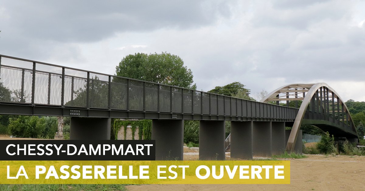 La passerelle Chessy-Dampmart ouverte à la promenade bit.ly/2uMYEhz
<a href="/ValdEuropeagglo/">Val d'Europe Agglomération</a> <a href="/VilledeChessy/">Ville de Chessy</a> <a href="/MarneGondoireOT/">OT Marne & Gondoire</a> <a href="/iledefrance/">Région Île-de-France</a> #liaisondouce #dhuis #chessy #dampmart #apiedouavelo #valdeurope #marneetgondoire
