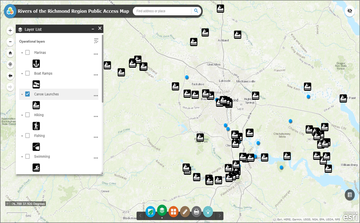 Explore the James! 
July is the perfect month to get outside and explore the James River. And if you’re looking for different activities or just a new spot to check out, look no further than the Rivers of the Richmond Region Public Access Map! 
jrava.maps.arcgis.com/apps/webappvie…