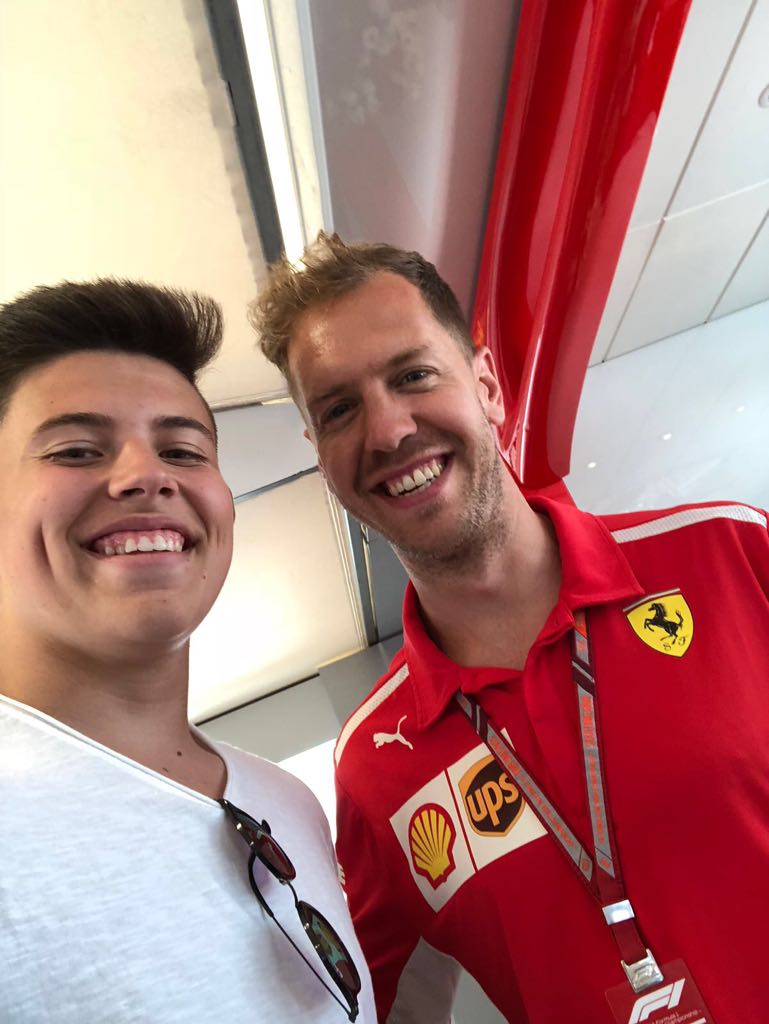 NiklasKruetten's tweet photo. 🔥INCREDIBLE! 🔥
Met my big idol Sebastian #Vettel yesterday 😎
Perfect start into the weekend at the #Hockenheimring‼️
#MückeMotorsport #BWT #addmotorsports #F1 #Formel1 #Formula1 #GermanGP #ADACFormula4 #ADACF4 #Formula4 #Hockenheimring https://t.co/0bms0qYGlW