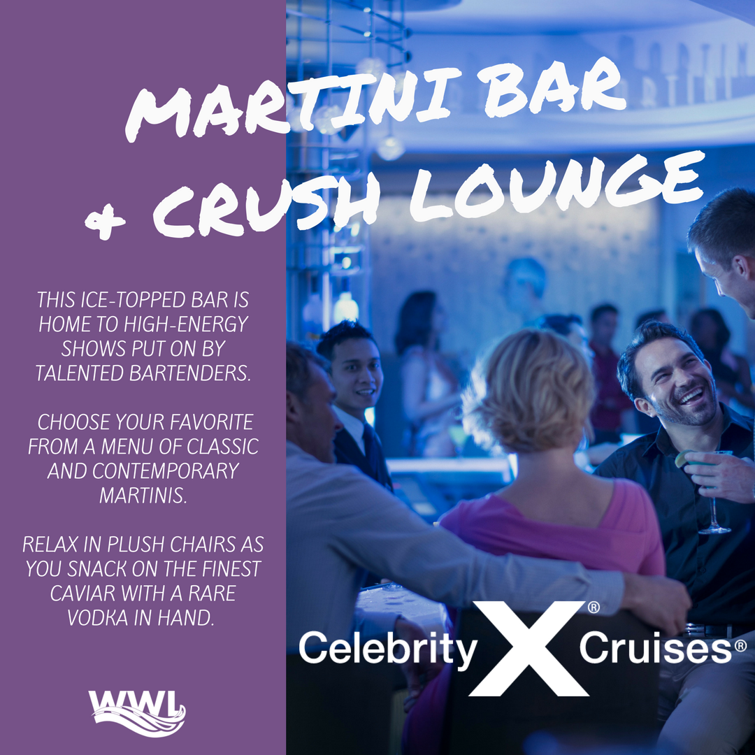 Love a good martini? Join us at the #crushlounge and #martinibar while attending #WWL2018! hubs.ly/H0d0SR-0