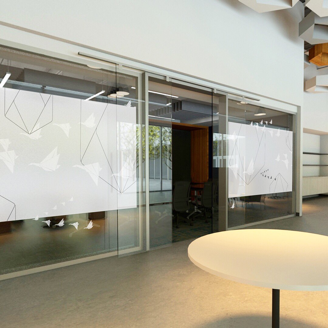 IsabelAveryCo's tweet photo. #FridayFlashback to environmental branding projects the IA team has been working on this past month. We’re now into the application phase for a client moving into 75,000 sq ft @FactorySquare — as well, we’re helping @Axonify showcase visual ways to celebrate their ongoing success https://t.co/1nFDkABE1b