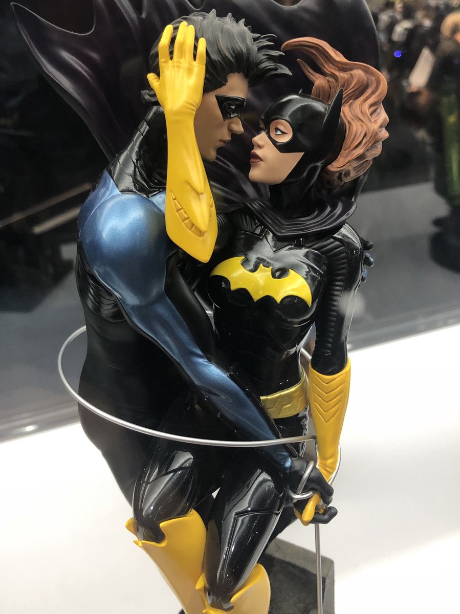 Image result for ryan sook nightwing batgirl statue upside down