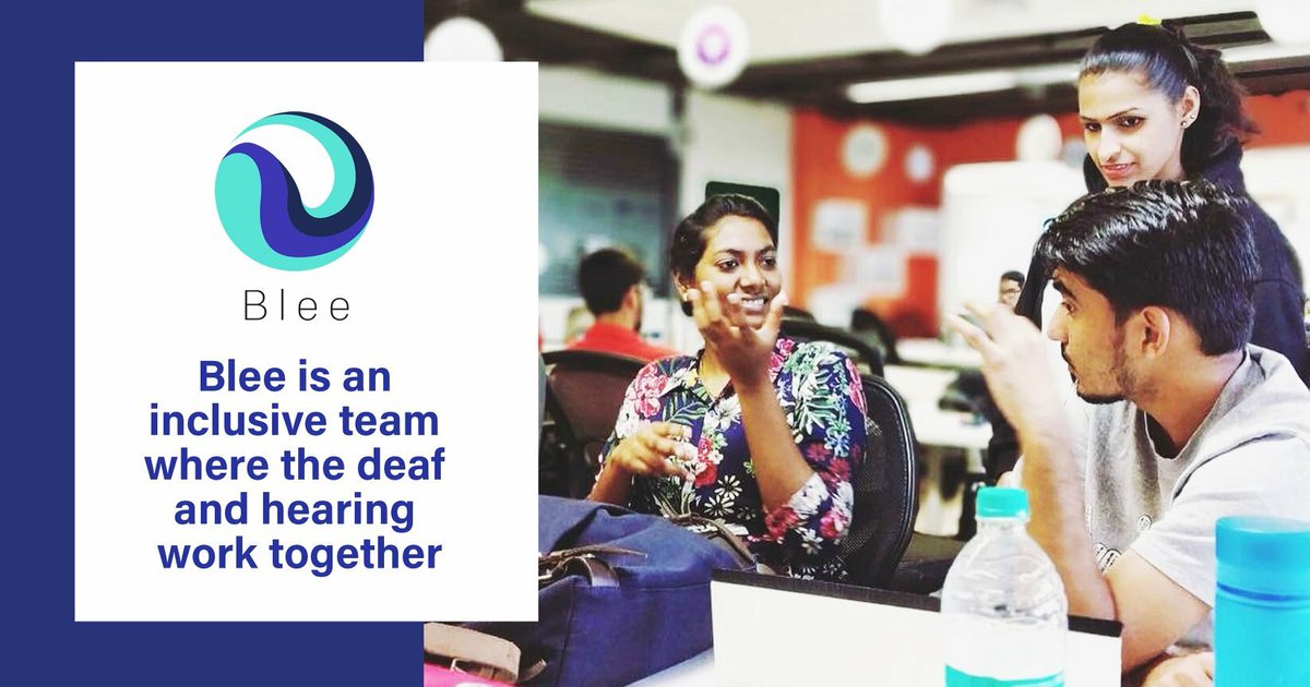 bleetechindia's tweet photo. Team Blee is an inclusive team with deaf and hearing working together. There is nothing that stops us from working beyond all barriers.
#deafinclusion #deafaccessibility #bleethechange https://t.co/HAuG28f26J