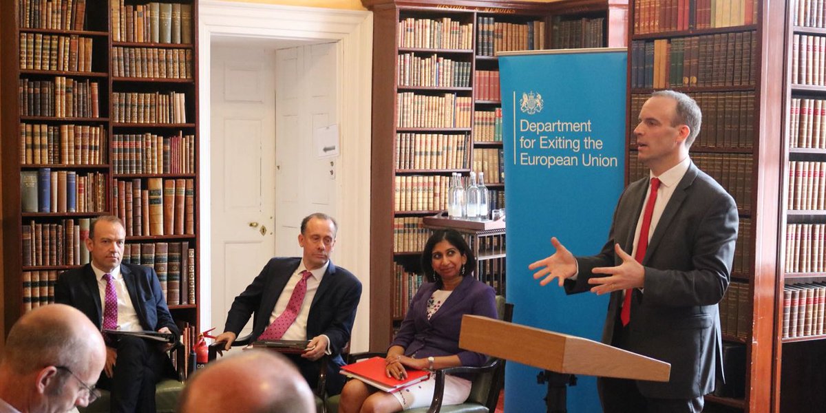 DExEUgov's tweet image. Today Secretary of State @DominicRaab and DExEU ministers hosted business leaders at Chevening House to discuss the Government's White Paper on our future partnership with the #EU