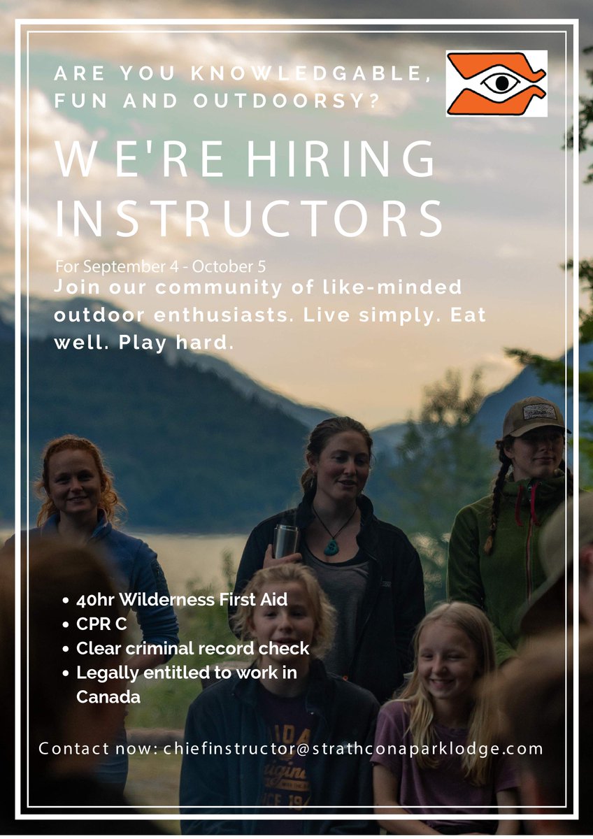 We are in the process of putting together our fall instructing team and would love to have you join us! 
Apply to cheifinstructor@strathconaparklodge.com 
#myspl