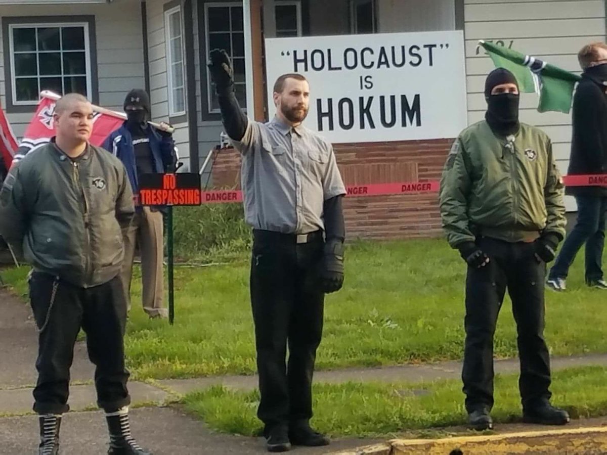 David Woods aka Deedub, is an ex-rapper who became a Nazi. He and a number of his Nazi friends eagerly attended Joey Gibson's rally in the Montavilla neighborhood.  https://rosecityantifa.org/articles/david-woods/