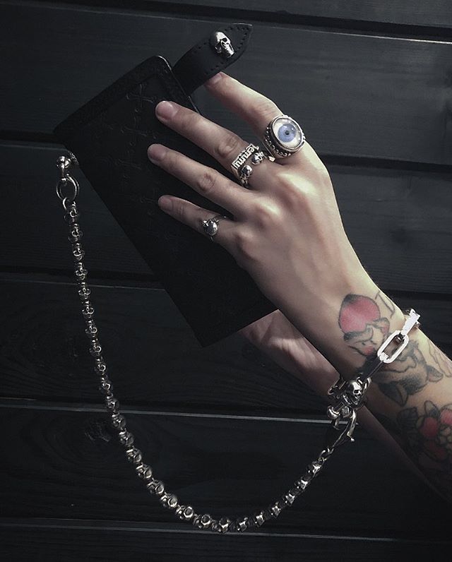 skull wallet chain