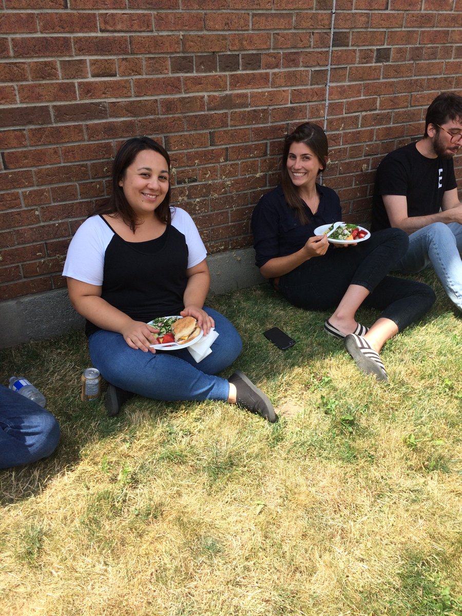 eventscapeinc's tweet photo. #Summer BBQs have started! Plates were piled high with burgers, sausages, salads and fruit; plus, an impromptu game of "keep-up" broke out. Of course, our #fabricators showed up in Hawaiian shirts to keep it festive. // #EventscapeLife #BuiltbyEventscape #FridayFeeling https://t.co/77xVrXnA9u