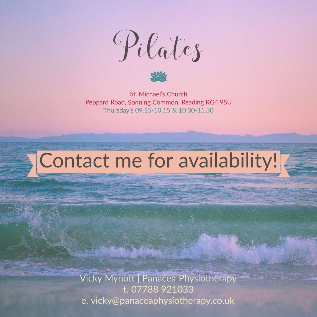 panaceaphysio's tweet photo. Spaces available to start in September. Contact me for more information. https://t.co/W2hQkasHLn