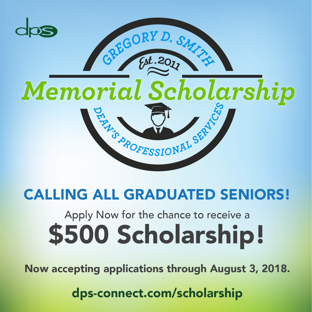 DeansStaffing's tweet image. Do you know a recent High School graduate that is going to college in the fall?! Our Gregory D. Smith Scholarship is open until August 3rd! Apply at dps-connect.com/scholarship #Scholarship #HSGraduate