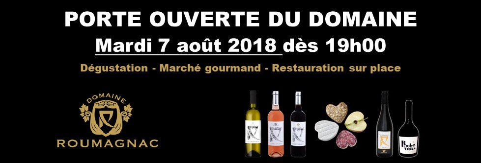 VINSROUMAGNAC's tweet photo. MARDI 7 AOUT, c'est LA date de l'été avec la soirée Porte Ouverte au Domaine Roumagnac, Hameau de Raygades, pour partager le meilleur de notre terroir. #Fronton #Négrette @Frenchwinesterr #CaféBaggio https://t.co/BUOfvSic3T https://t.co/Aek6CqBB5r