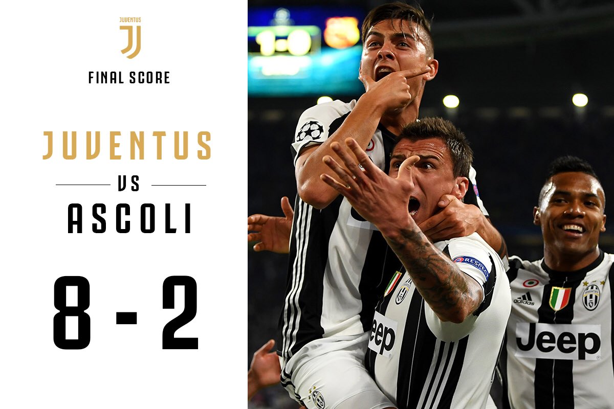 We kick off the Weekend with a 8-2 victory against Ascoli, onto tomorrow. #ForzaJuve