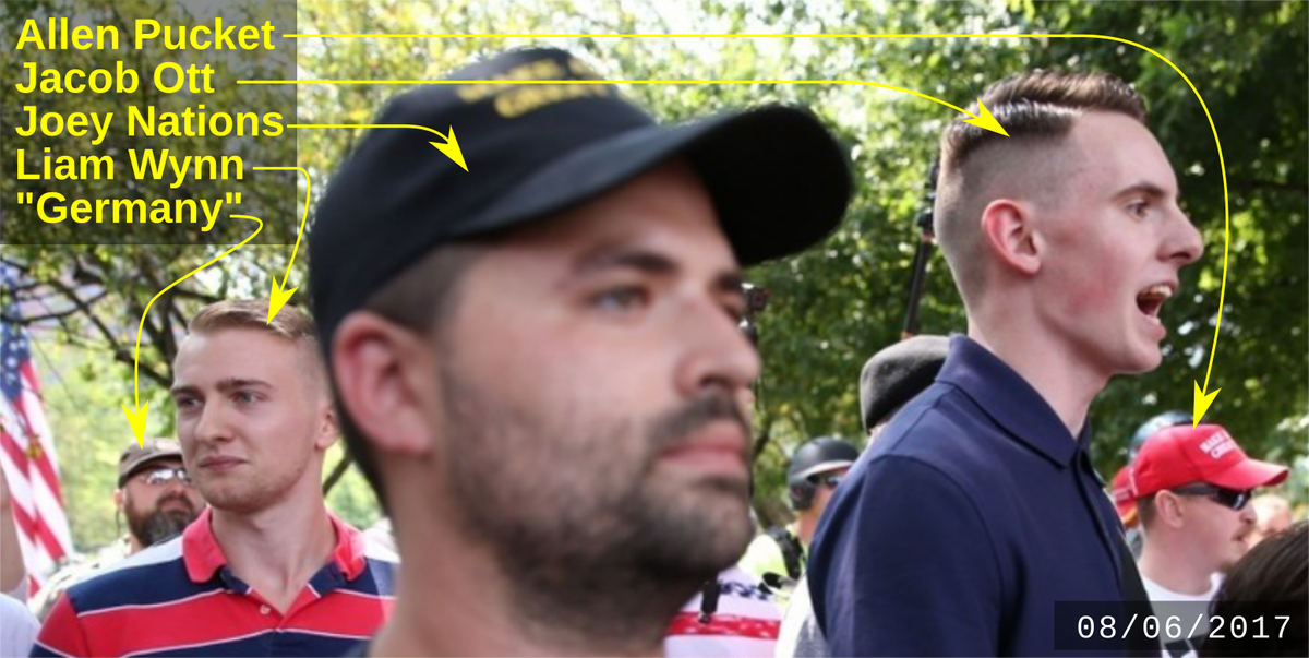 Fascist Identity Europa affiliate Liam Wynn attended Joey Gibson's rallies almost since they began  https://rosecityantifa.org/articles/psu-fascists/#liam-wynn